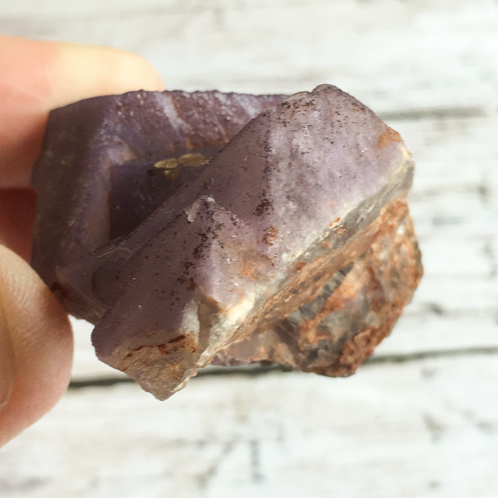 Deep Purple Fluorite Crystal Cluster: 1.95″ Long; 2.0 oz (58 g); Mineral Rough