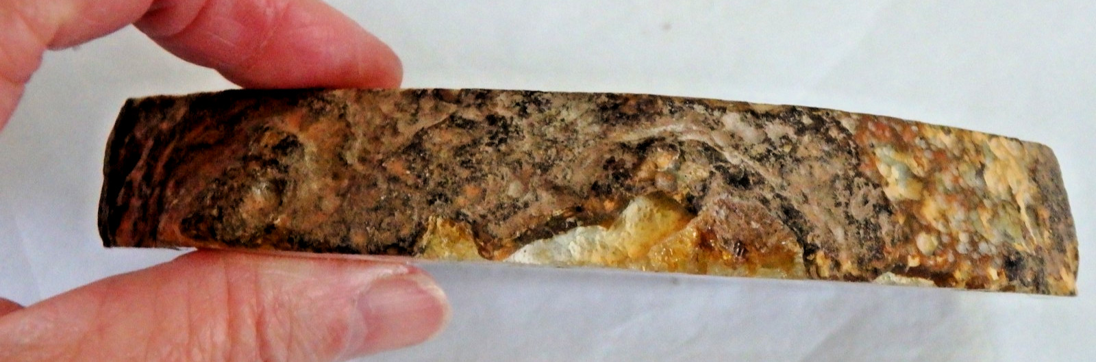 Crystal Stunning Quartz Slice 1 lb. 2 ounces 3/4″ thick Brazil Polished