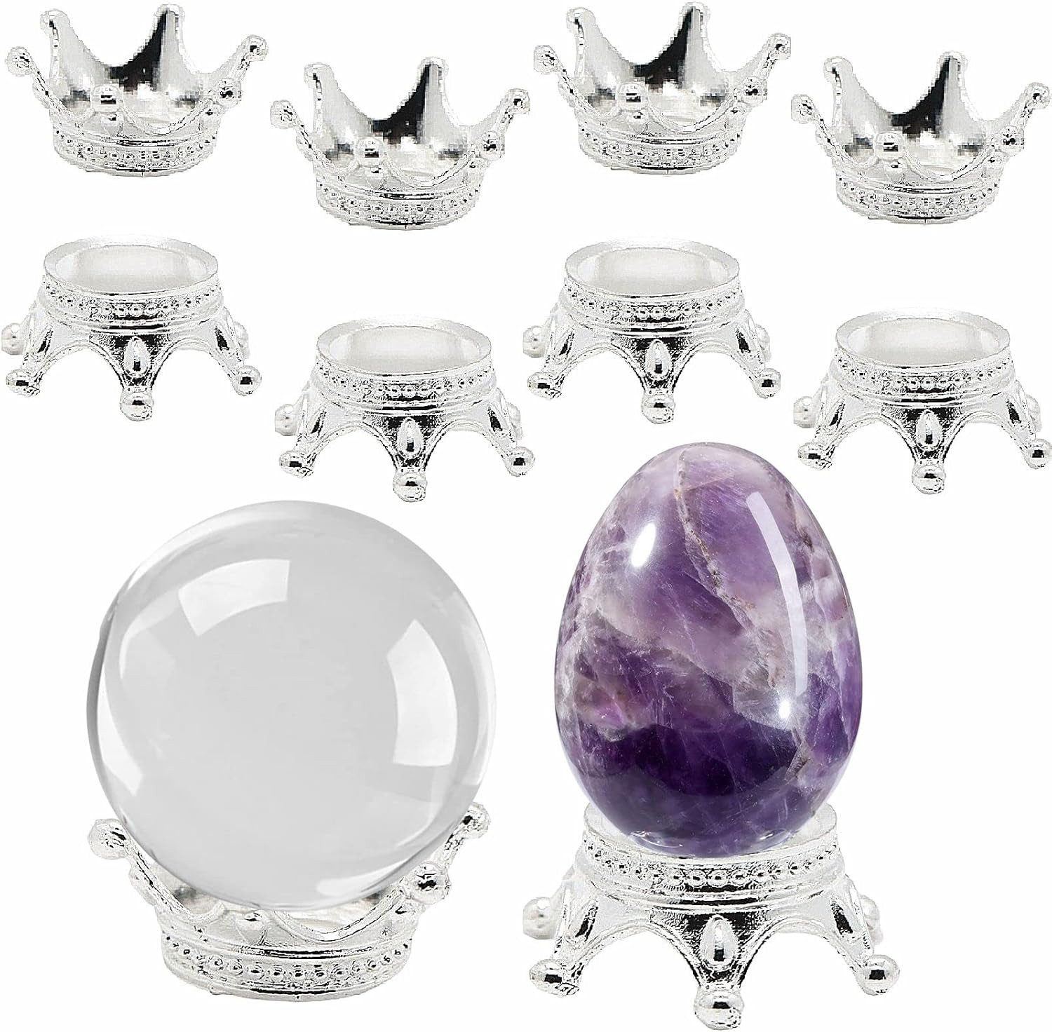 Ball Stands Globe Stone Holders Egg Sphere Displays Lensball Base 10 Pcs NEW