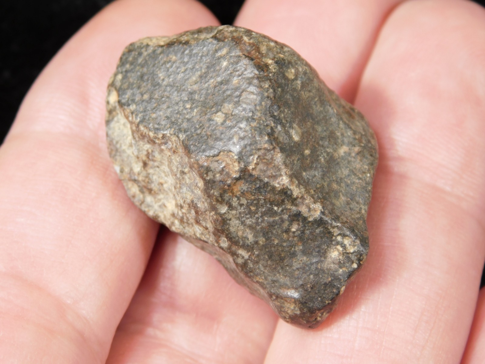 Stony METEORITE with DARK Fusion Crust 100% Natural 23.3gr