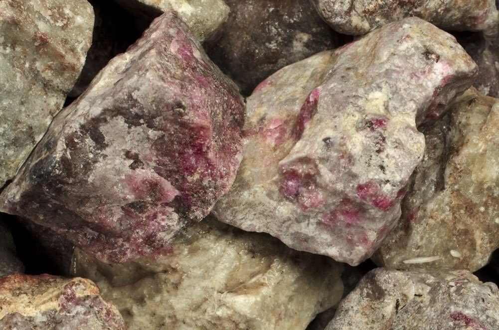 1 lb Ruby in Quartz Rough Stones-Natural Crystal Mineral Rock Specimens Tumbling