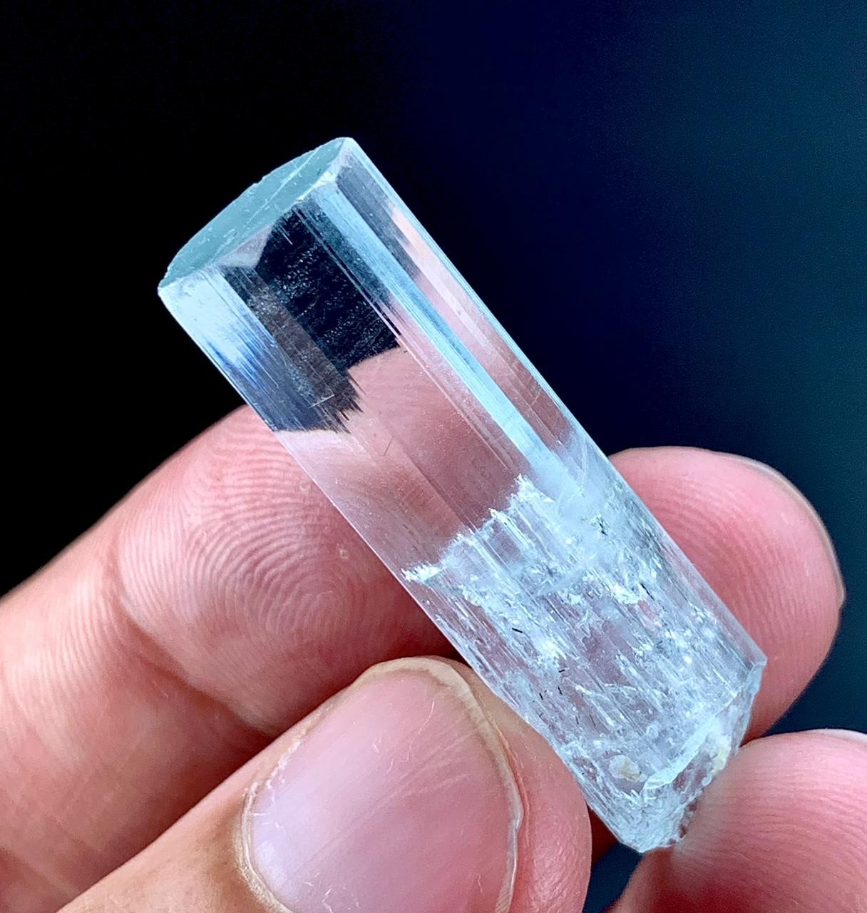 35 Carat Natural Blue Aquamarine Crystal From Shigar Valley Pakistan