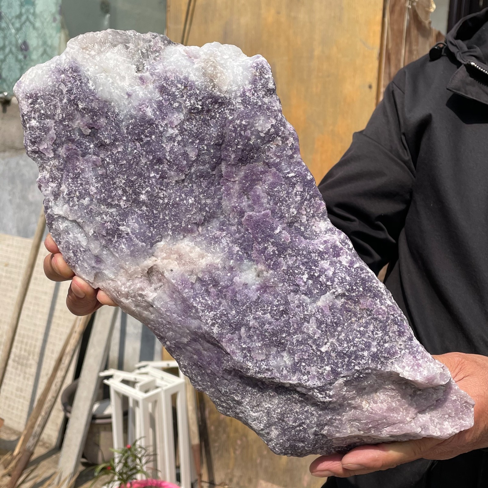 5450g Large Natural Purple Lilac Jade Raw Stone Quartz Mineral Specimen