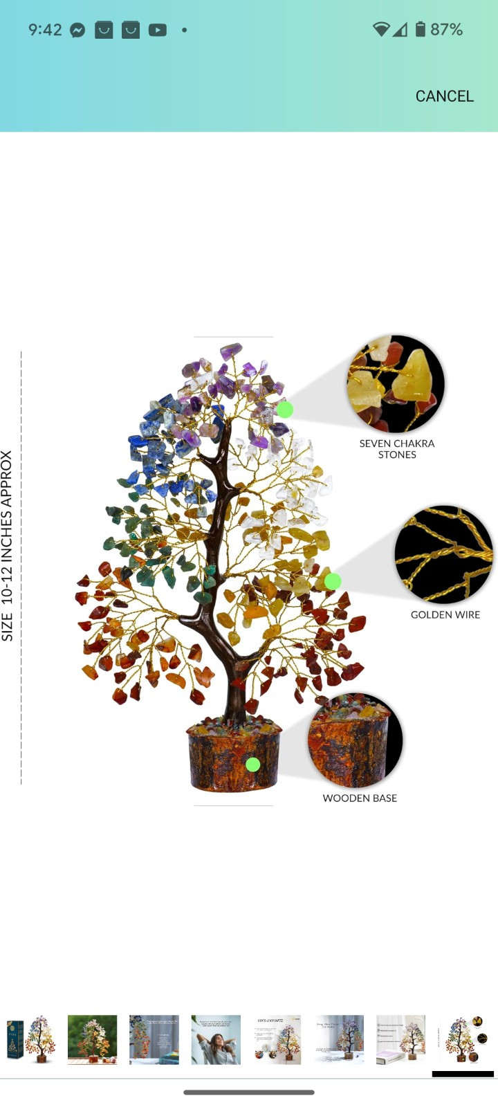 PYOR 7 Chakra Tree of Life Crystals Gifts for Women Crystal Tree Money Tree C…