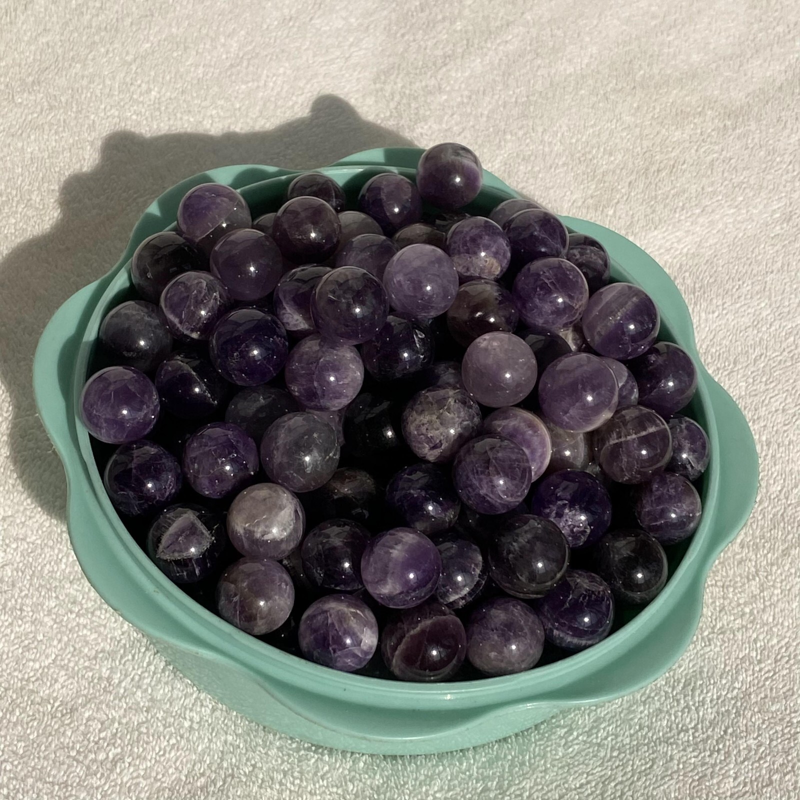 10pcs Natural dreamy Amethyst Ball Quartz Crystal Sphere 15mm+ Polishing Gem