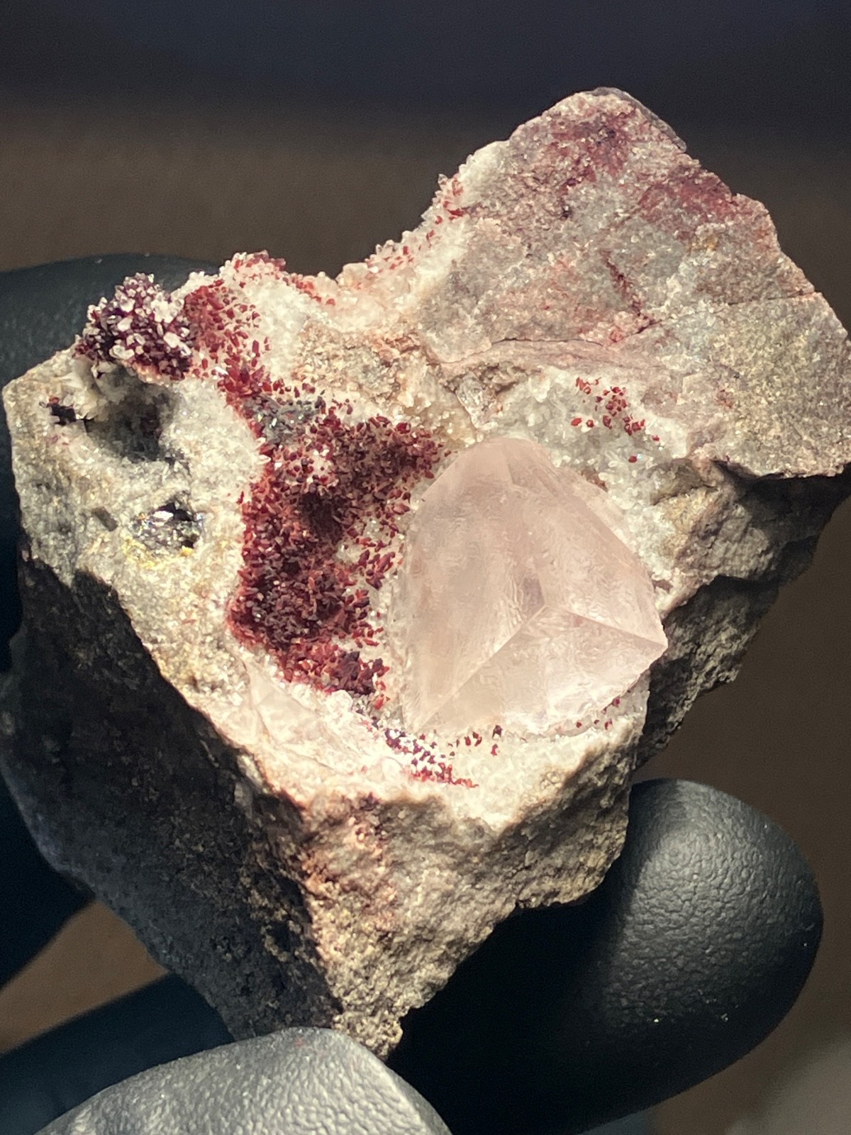 Fluorite “Red Pocket” 2007-2008 “Rare” U.V. Ojuela Mine, Mapimi, Durango, Mexico