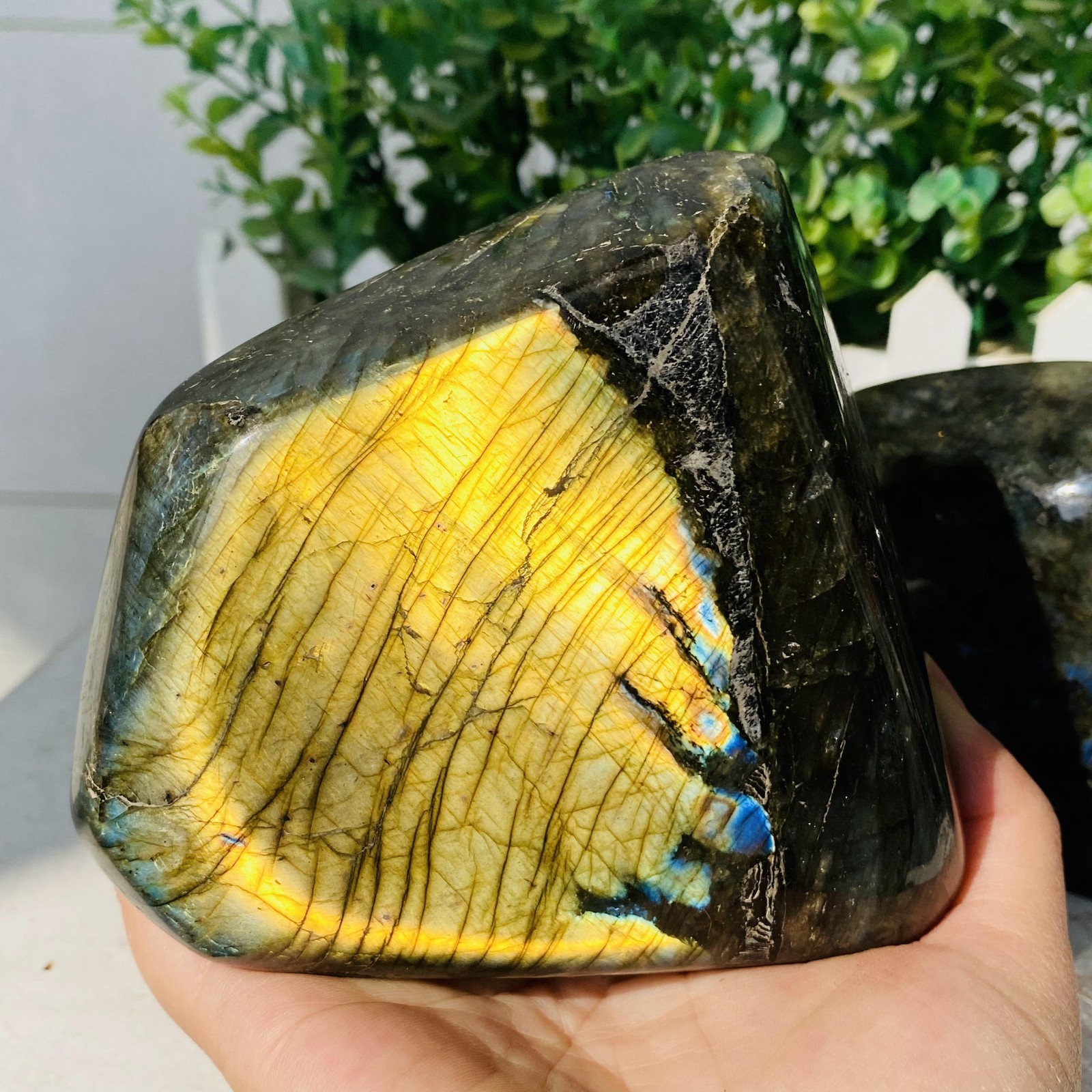 Natural Purple Labradorite Quartz Crystal Freeform Mineral Specimen 1600g