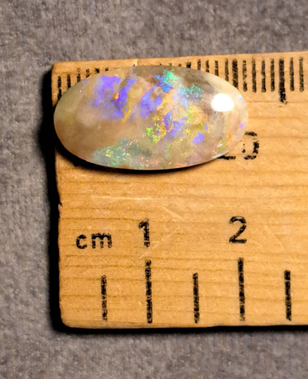 Large Multicolor Andamooka Hard Matrix Double Sided Carbonized Polished Colorful
