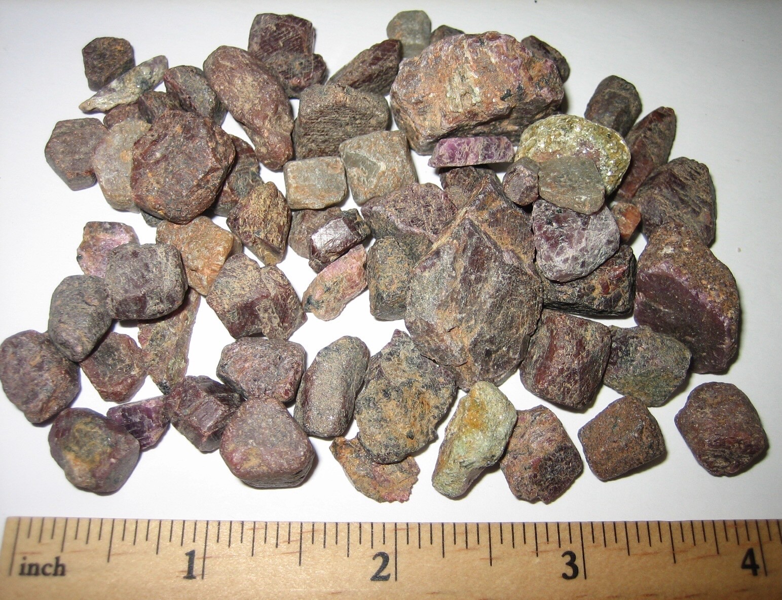 60+ SMALL NATURAL ROUGH 0.2″- 1″ MINE RUN RUBY CRYSTAL MINERALS ~ 157.4grams *A