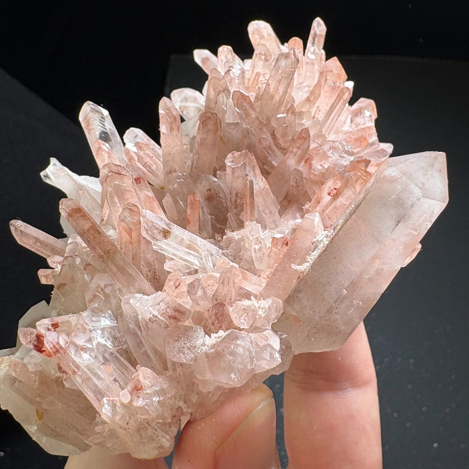 Natural Quartz Pyramid Inclusion Cluster Rare Specimen Raw Mineral Crystal Heal