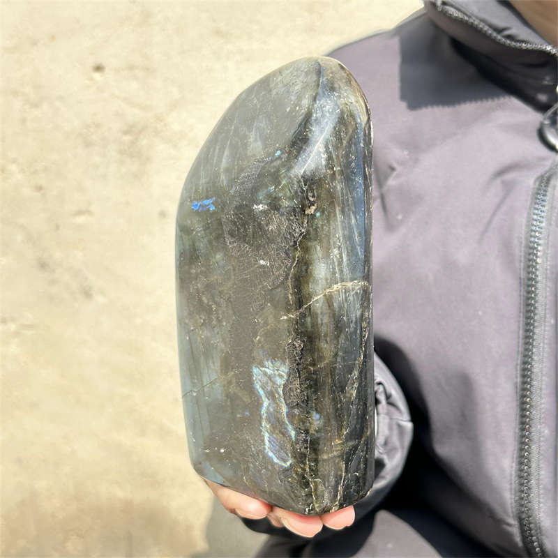 1.32kg Natural Labradorite Quartz Crystal Spectrolite Mineral Reiki healing