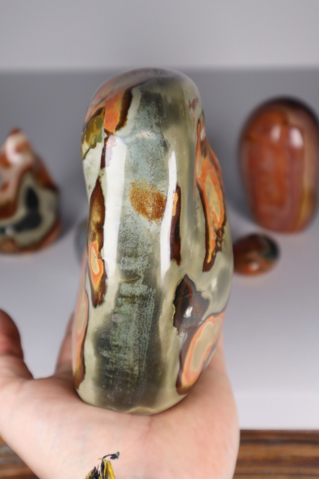 3.3kg POLYCHROME JASPER Freeforms Flames Palm Stones Crystal Collection bundle