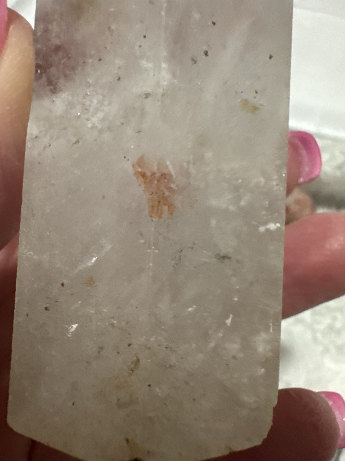 Imperfect Tower Duo. Fire Quartz And Quartz With Fire And Epidote Inclusion