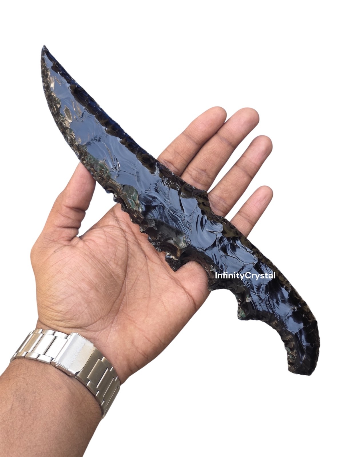 11” Obsidian Ritual Knife Handmade Volcanic Glass Blade Ceremonial Athame Dagger