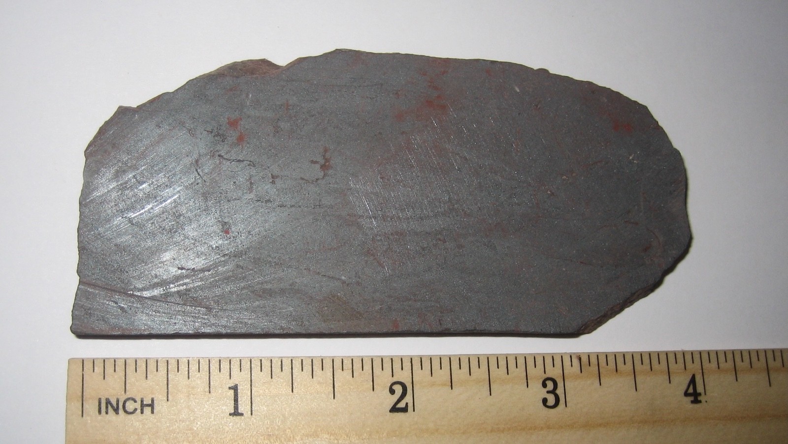 3.8″ x 1.7″ x 6mm SAW CUT NATURAL ROUGH HEMATITE CRYSTAL STONE SLAB ~ 129.2g *2