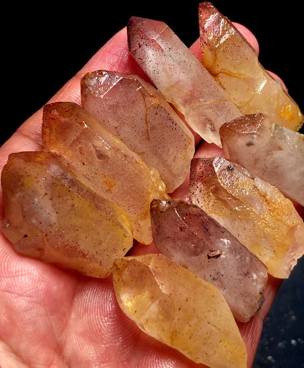 99g 9PC Fire Quartz Lepidocrocite Ignite your Passion Purpose Play Namibia t887