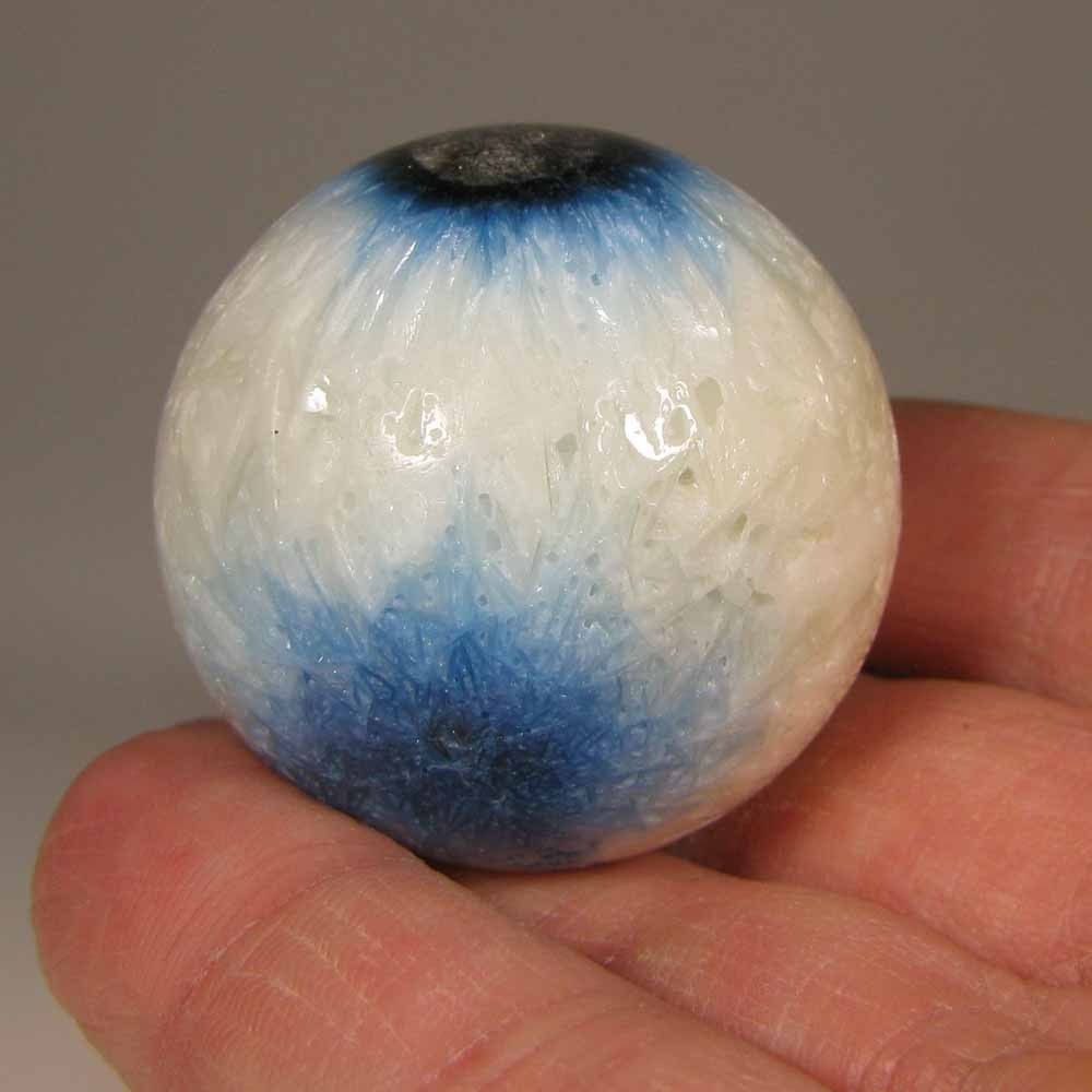 38mm Blue Ice GLACIERITE Sphere Ball w/ Stand – Indonesia