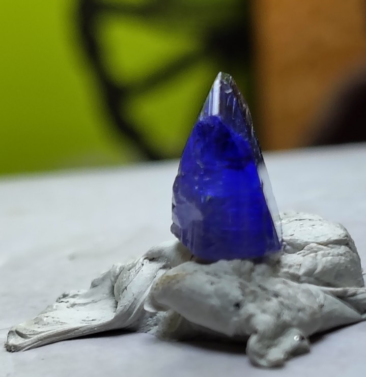 TANZANITE MULTICOLOR BLUE LIGHT TEAL PURPLE UNHEATED TWIN CRYSTAL 7.5CT MONSTER
