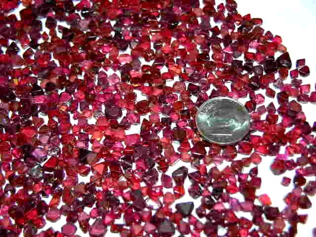 Spinel gem crystal red pink mixed grade Sri Lanka 3 carat lots 3-7 piece 2-7mm