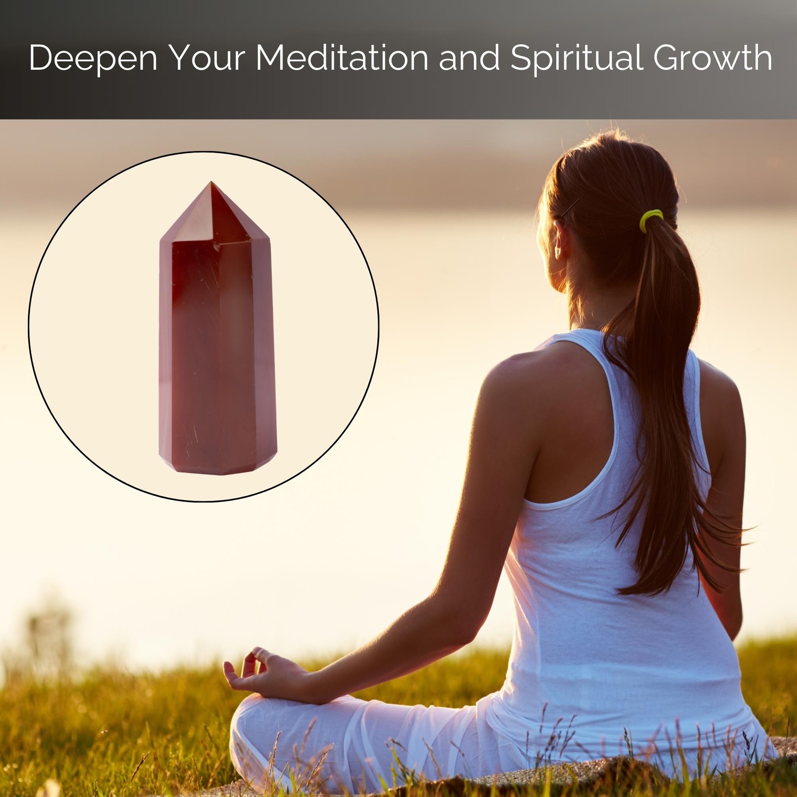 Carnelian Crystal Tower Point Obelisk, Meditation, Healing Crystal Gift & Decor