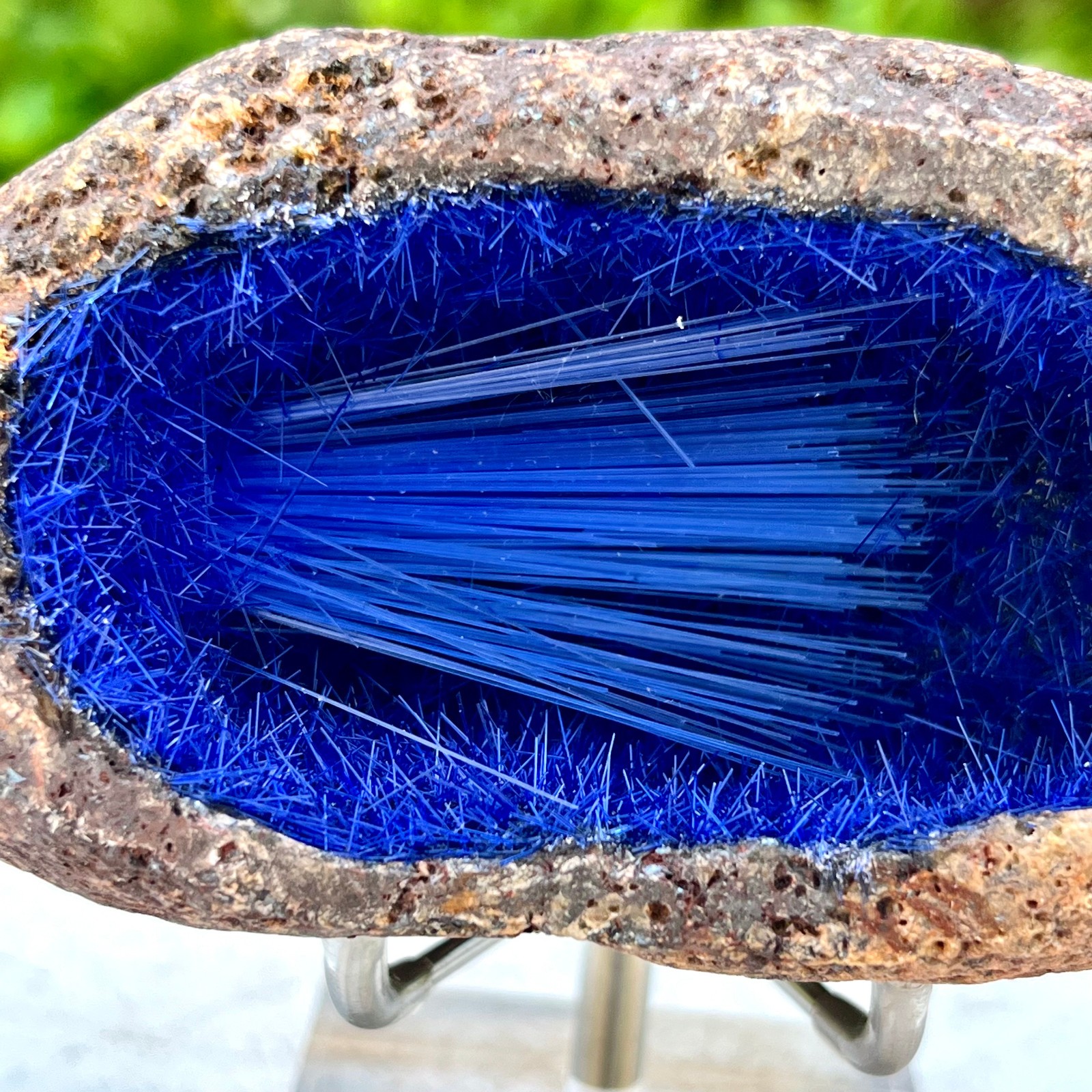 445G Blue Natural Goethite Crystal Quartz Energy Ore Healing Mineral Specimen