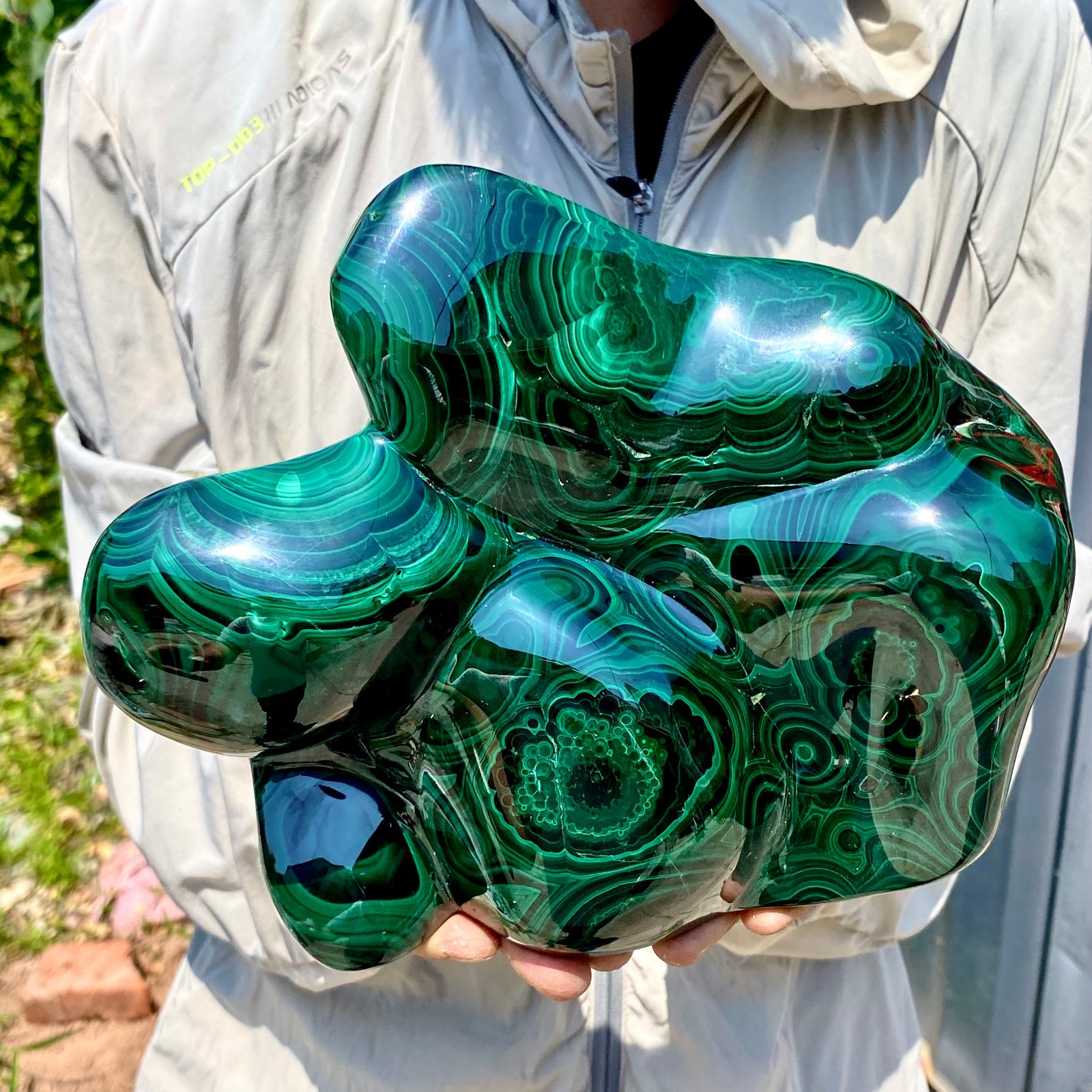 12.32LB Natural Polished Malachite Mineral freeform specimen Reiki Stone