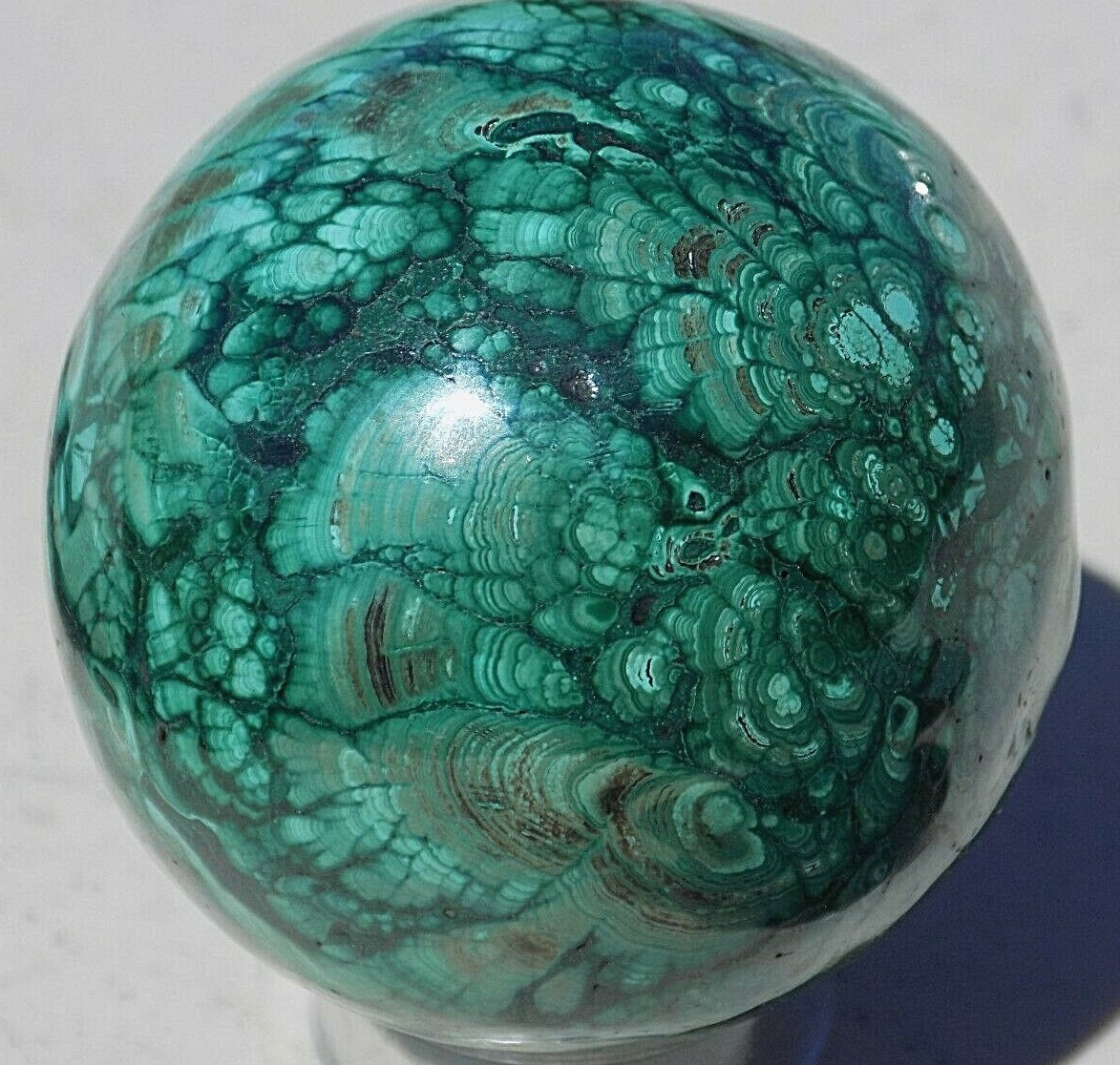 MALACHITE MARBLE HANDMADE SPHERE CONGO SPECIMEN 56mm 2 3/16” 8482