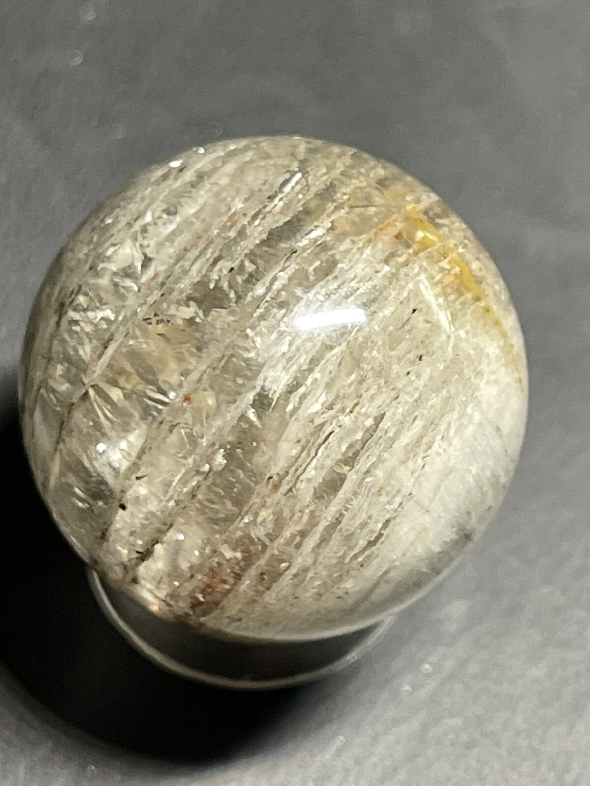 Amphibole Scenic Thousand Multi Layer Quartz Sphere Ball Orb Marble 22.5mm, 14g