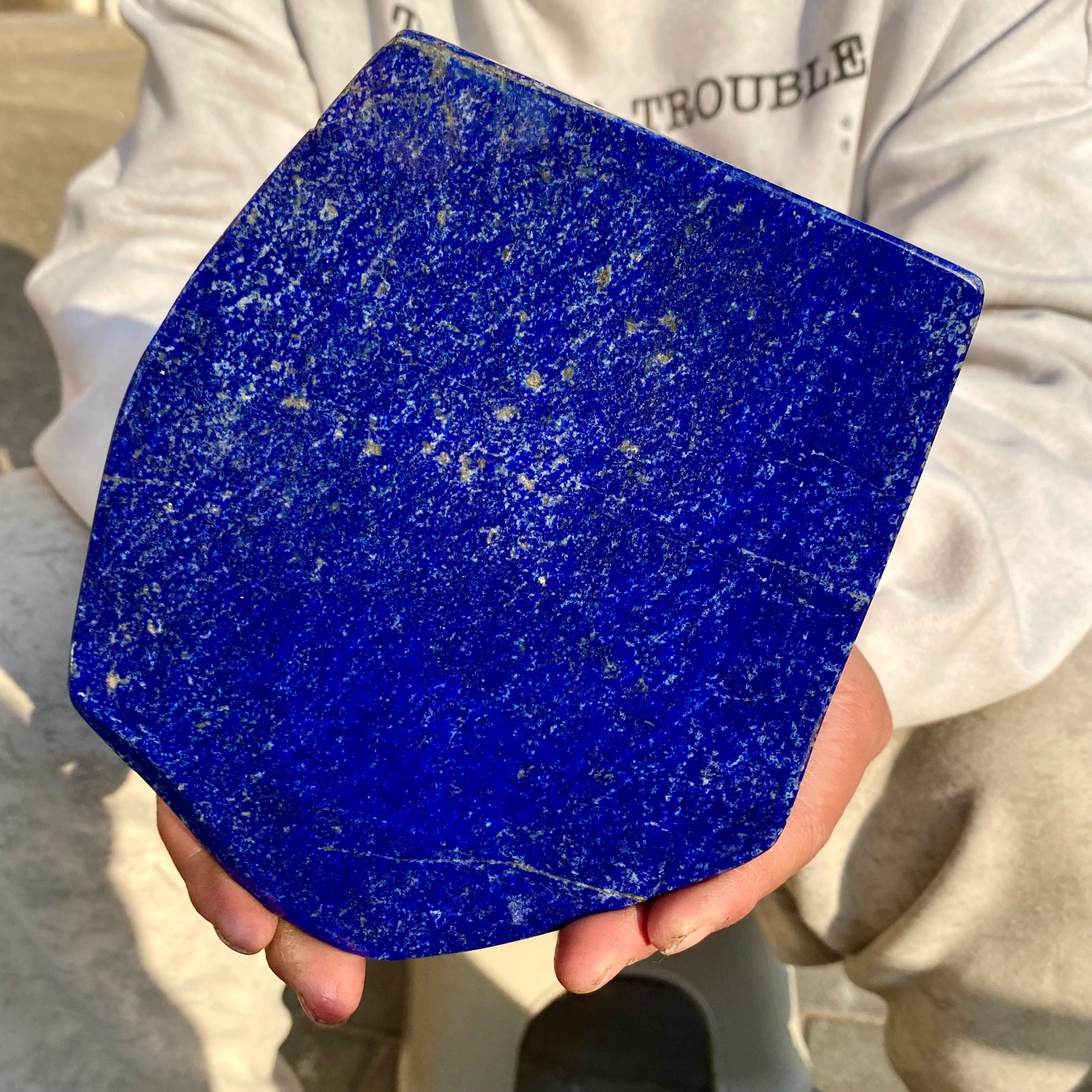 4.1LB Natural Stone Lapis Lazuli Freeform Polished Crystal Mineral Specimen