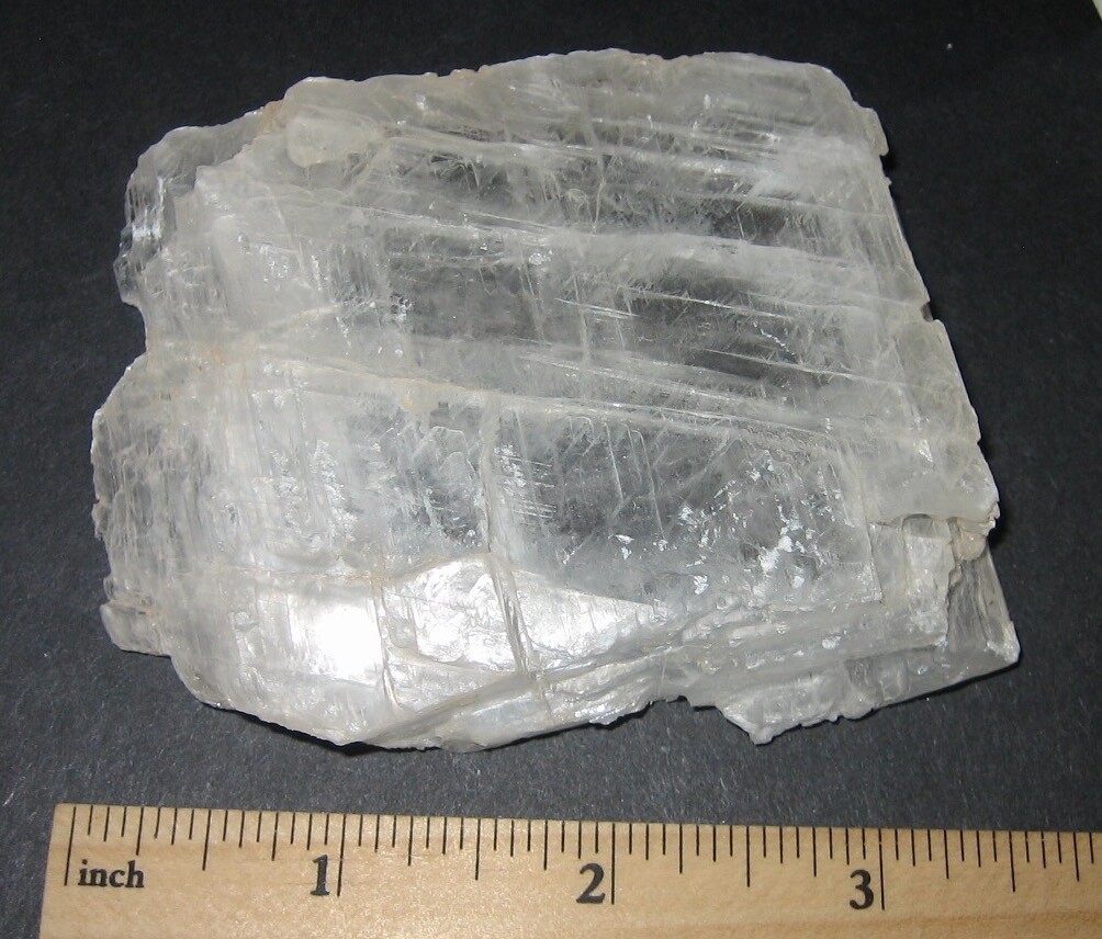 3.3″ x 2.5″ NATURAL ROUGH CLEAR SELENITE CRYSTAL MINERAL FROM UTAH USA 171.9g *3