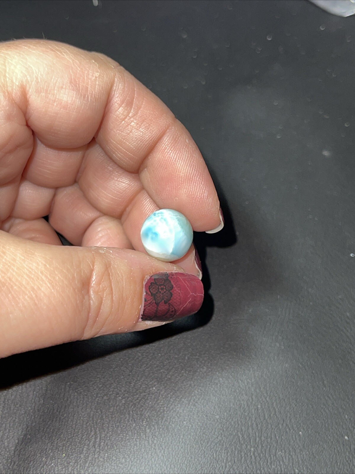 Larimar Mini Sphere Ball Orb Marble 12mm