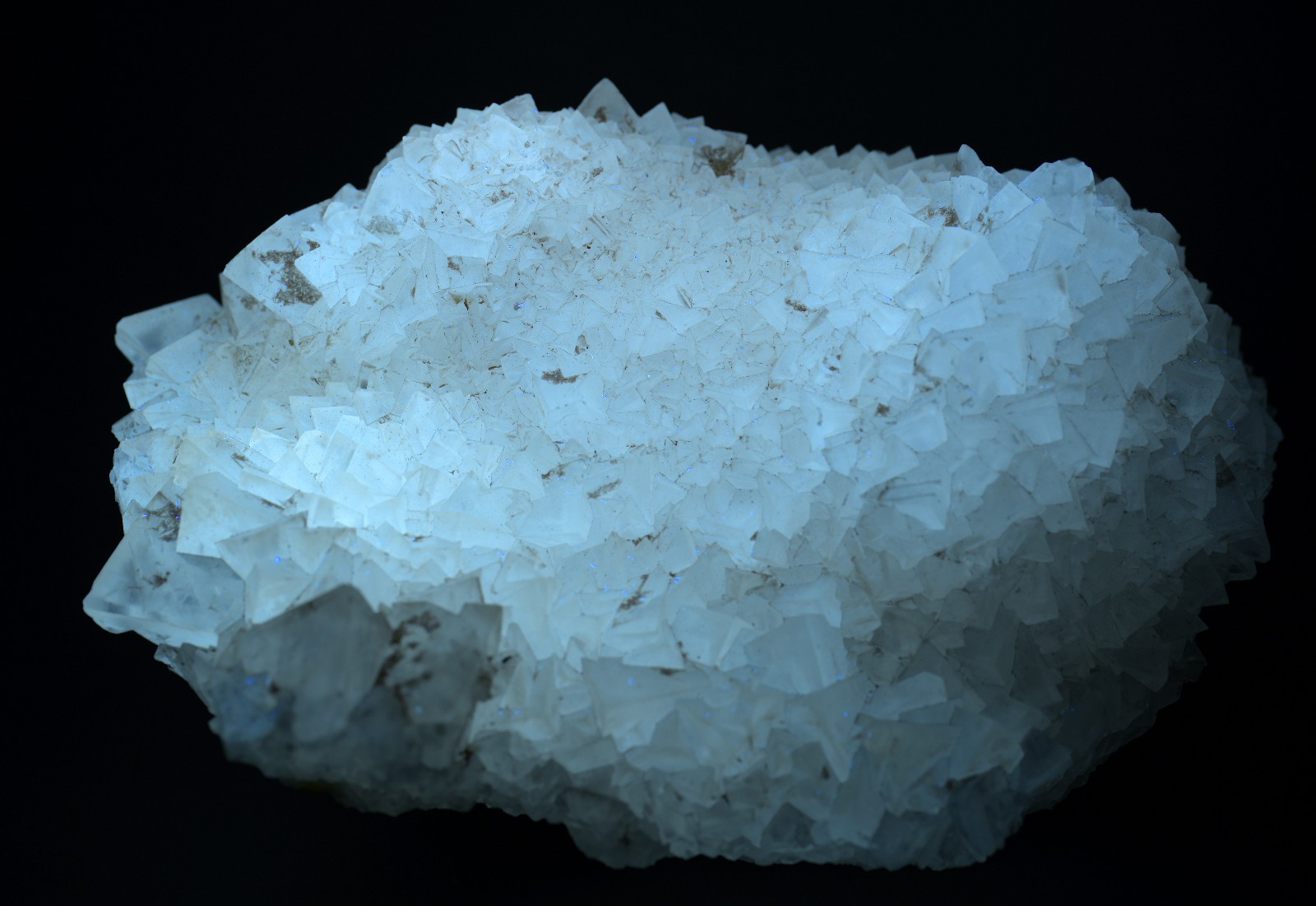 Calcite crystals, large, fluorescent. Central Java, Indonesia. 843 grams.