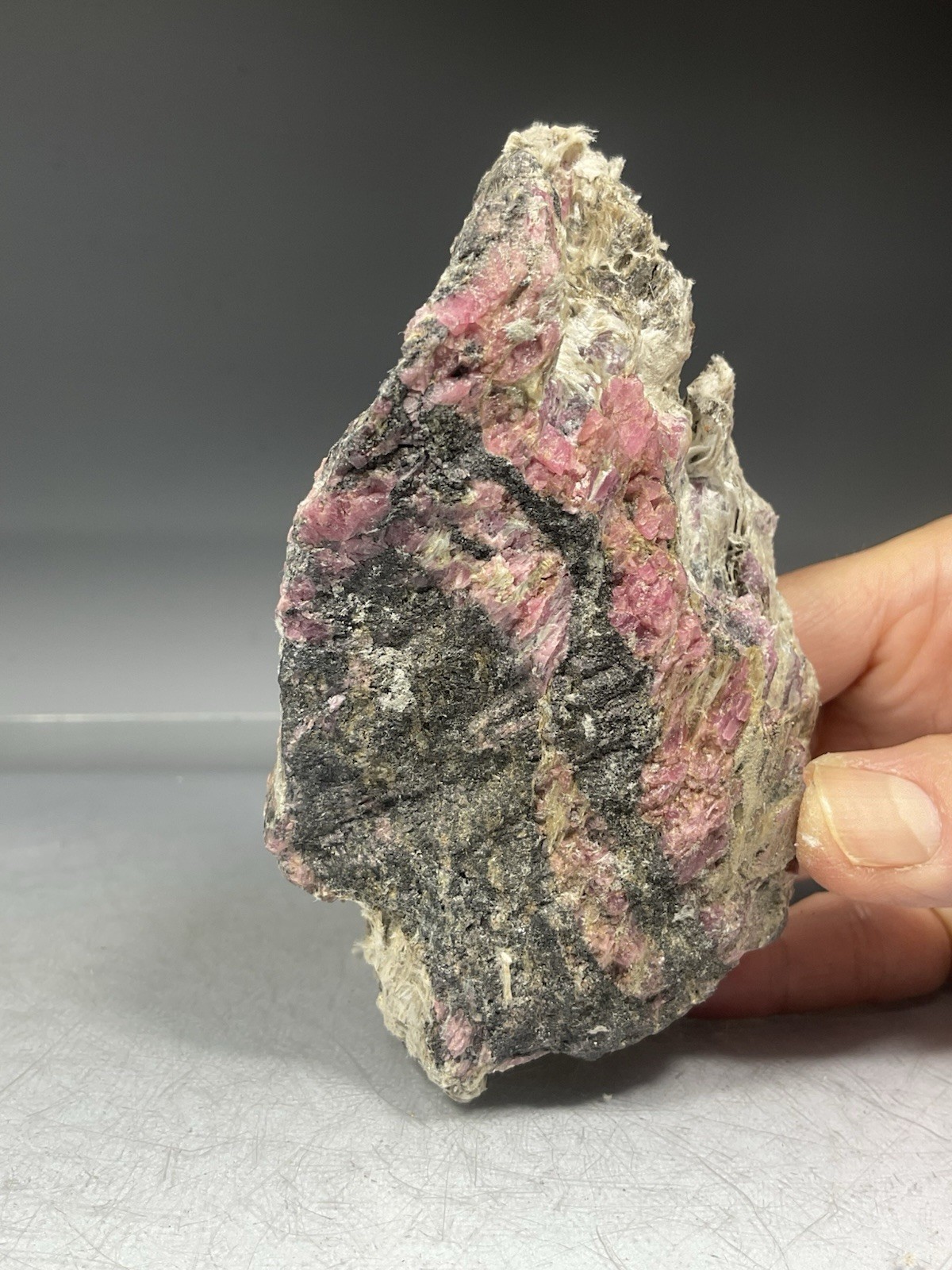 SS Rocks – Cummingtonite with Rhodonite (Minas Gerais, Brazil) 1.00lbs