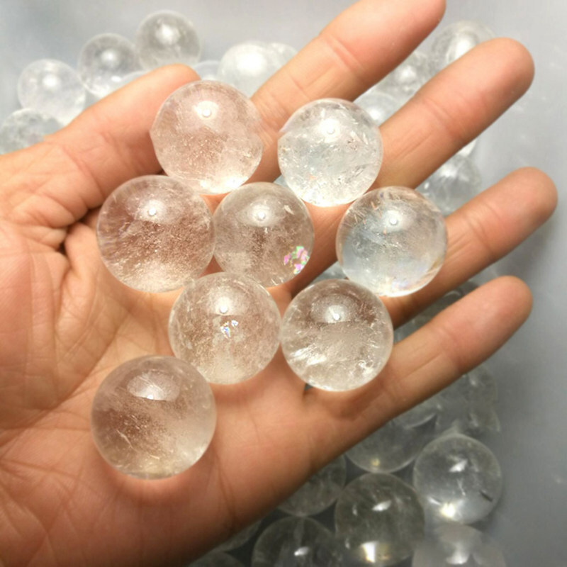 40mm Natural Clear Quartz Crystal Sphere Stone Chakra Healing Energy Ball + Base