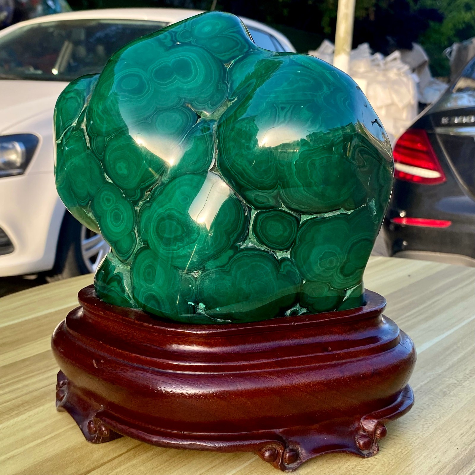 18.93LB Natural Polished Malachite Mineral freeform specimen Reiki Stone