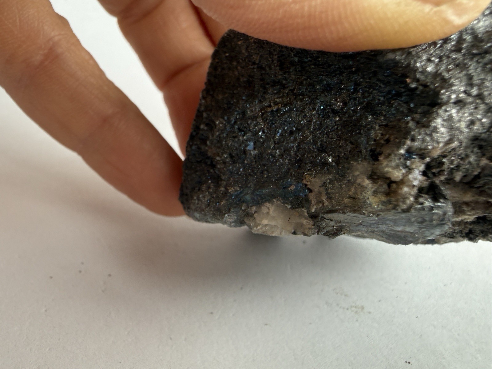 Iridescent Bornite Peacock Ore Mineral Specimen 264g Metallic Blue Rock Quartz
