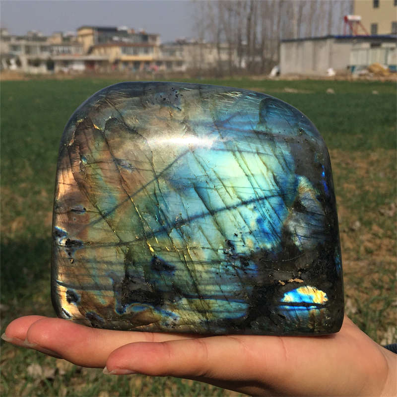 2.02kg Natural Labradorite Quartz Crystal Spectrolite Mineral Reiki healing
