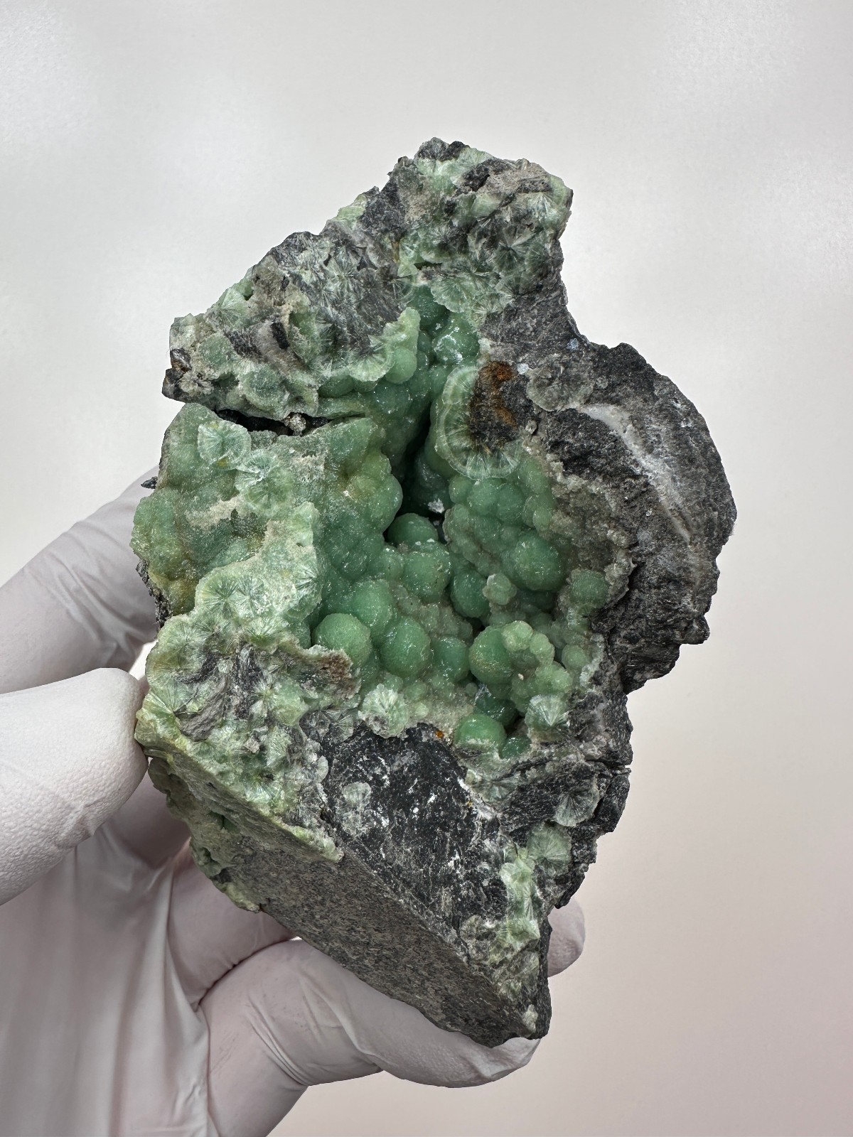 Top Luster___Beautiful Large RARE GREEN Wavellite Specimen from Arkansas