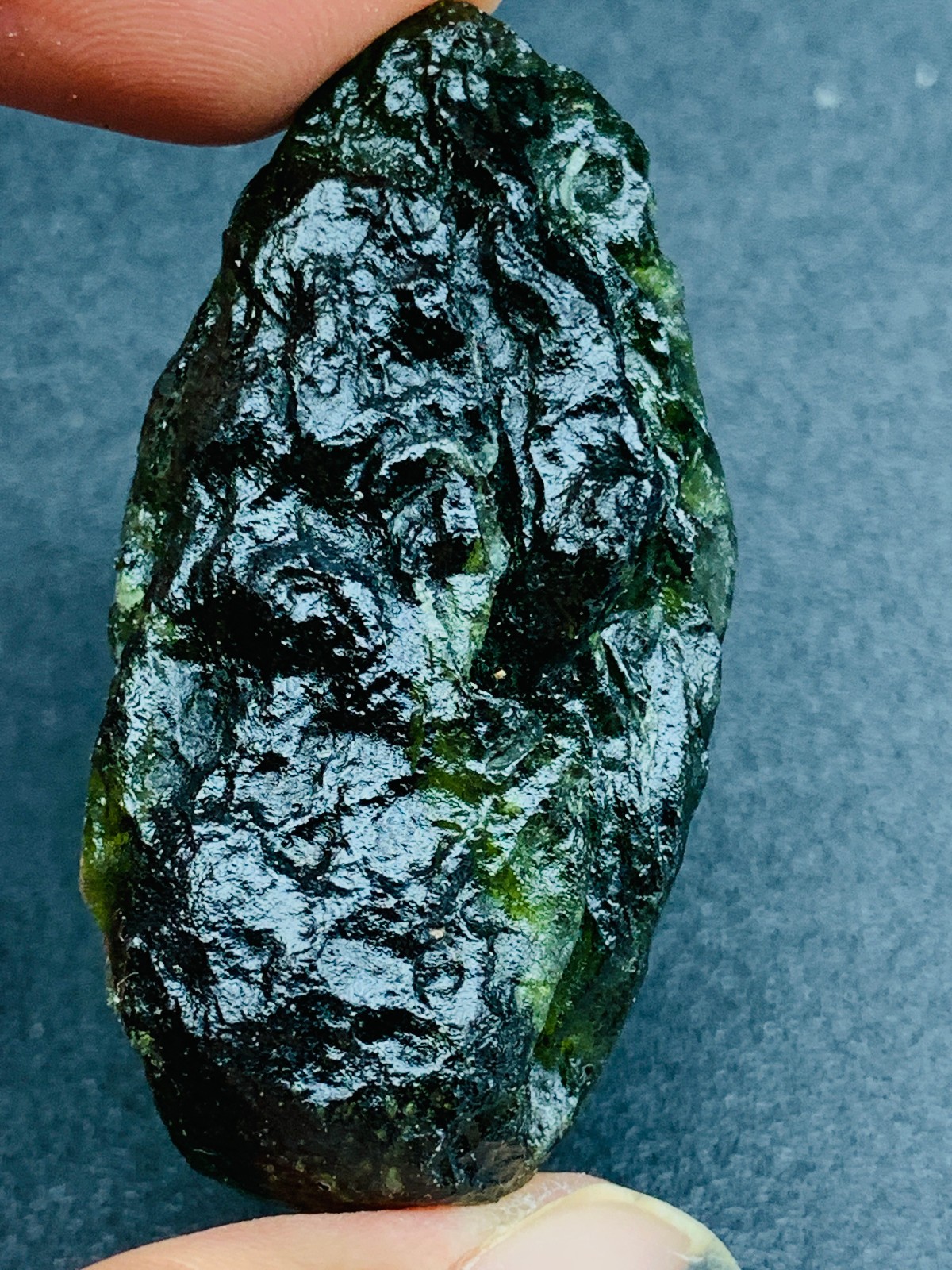 TOP Moldavite Raw Moldavite Crystal from Czech Republic PICcertificate 90CT