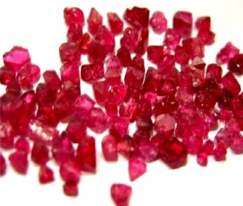 Spinel gem crystal red pink mixed grade Sri Lanka 3 carat lots 3-7 piece 2-7mm