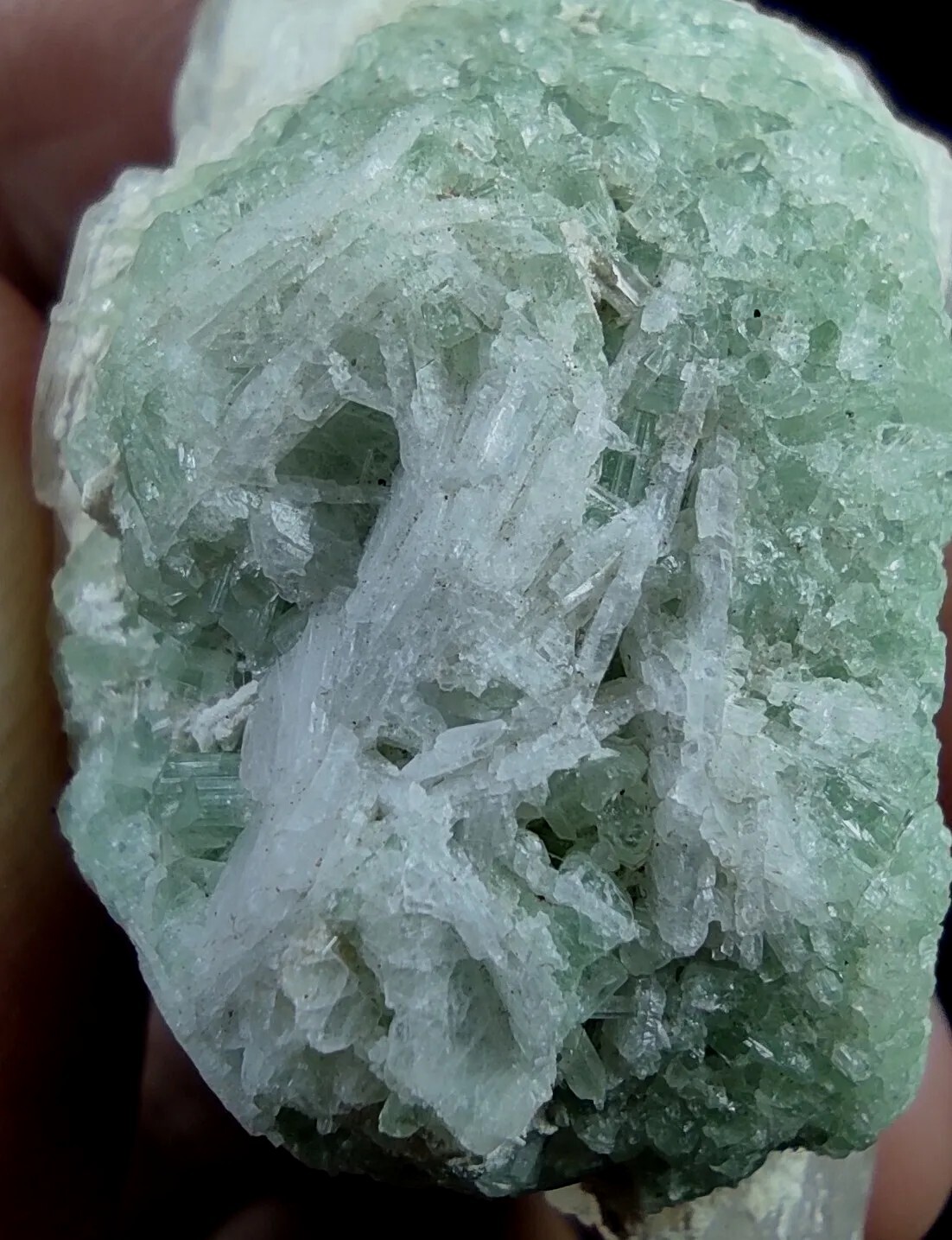 Aesthetic Tourmaline Crystals With Kunzite Crystal From Afghanistan.