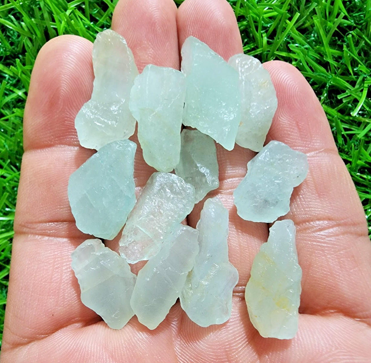 Rare Quality Aquamarine Gemstone Rough Lot 17-27 mm Aquamarine Rough Stone Bulk