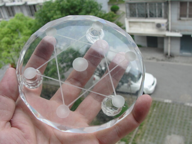 7 star plate Asian Quartz Cat Eye Crystal Healing Ball Sphere 40MM*7PCS+Stand