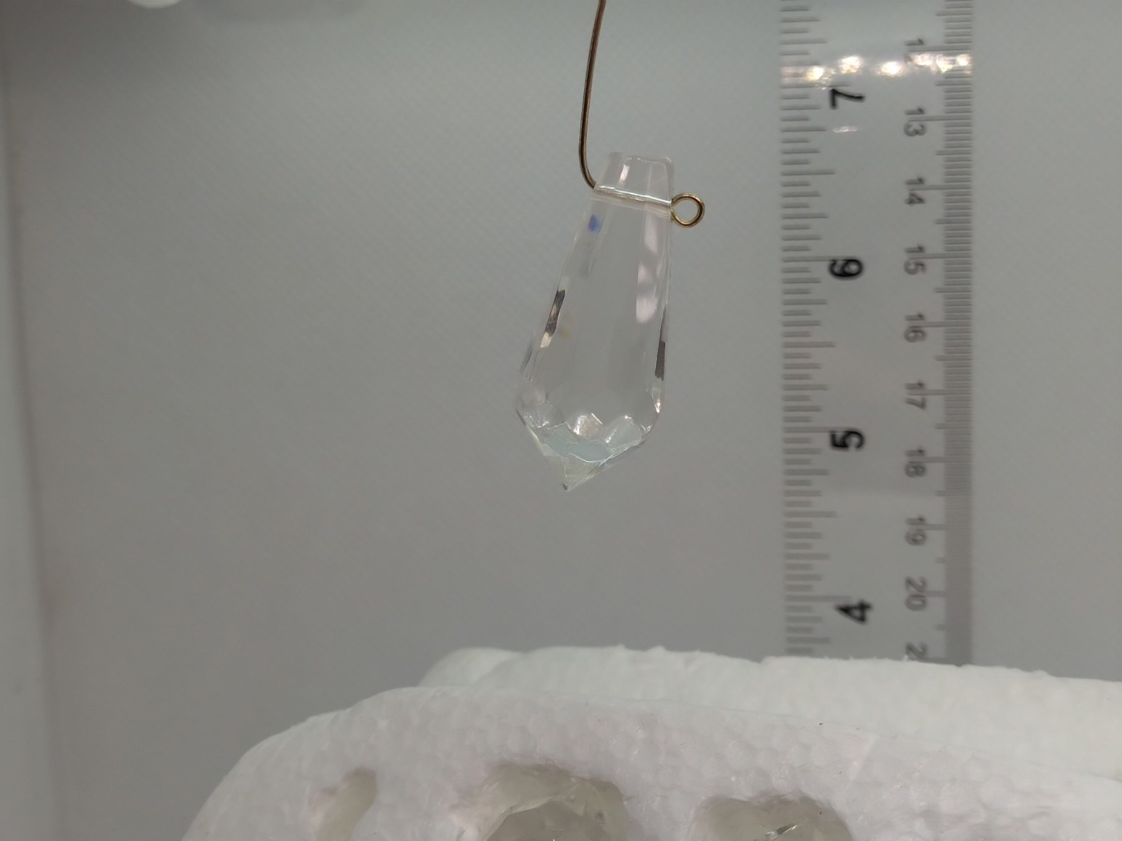 Clear Cut Crystals With Wires Attached For Hanging, 16 Sm. 1″ & 25 Lg 1 5/16″