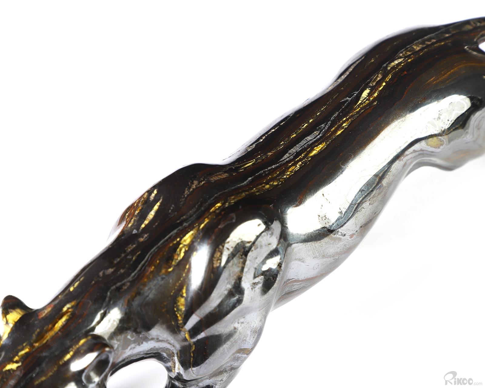 10.5″ Colorful Tiger Iron Eye Hand Carved Crystal Leopard Sculpture, Healing