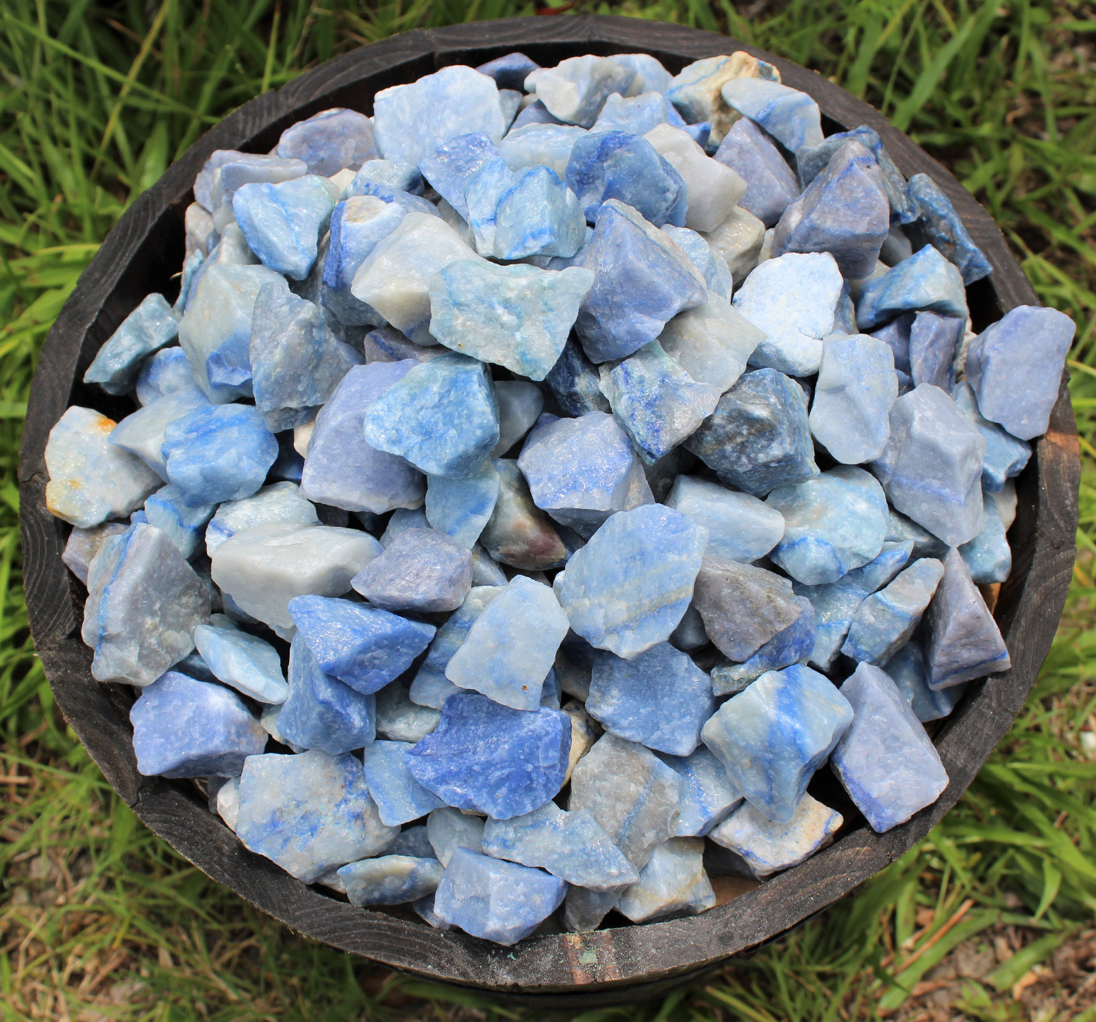 1/4 lb Bulk Lot Natural Blue Quartz Rough Crystal Gemstone Raw Tumbler Rock 4 oz