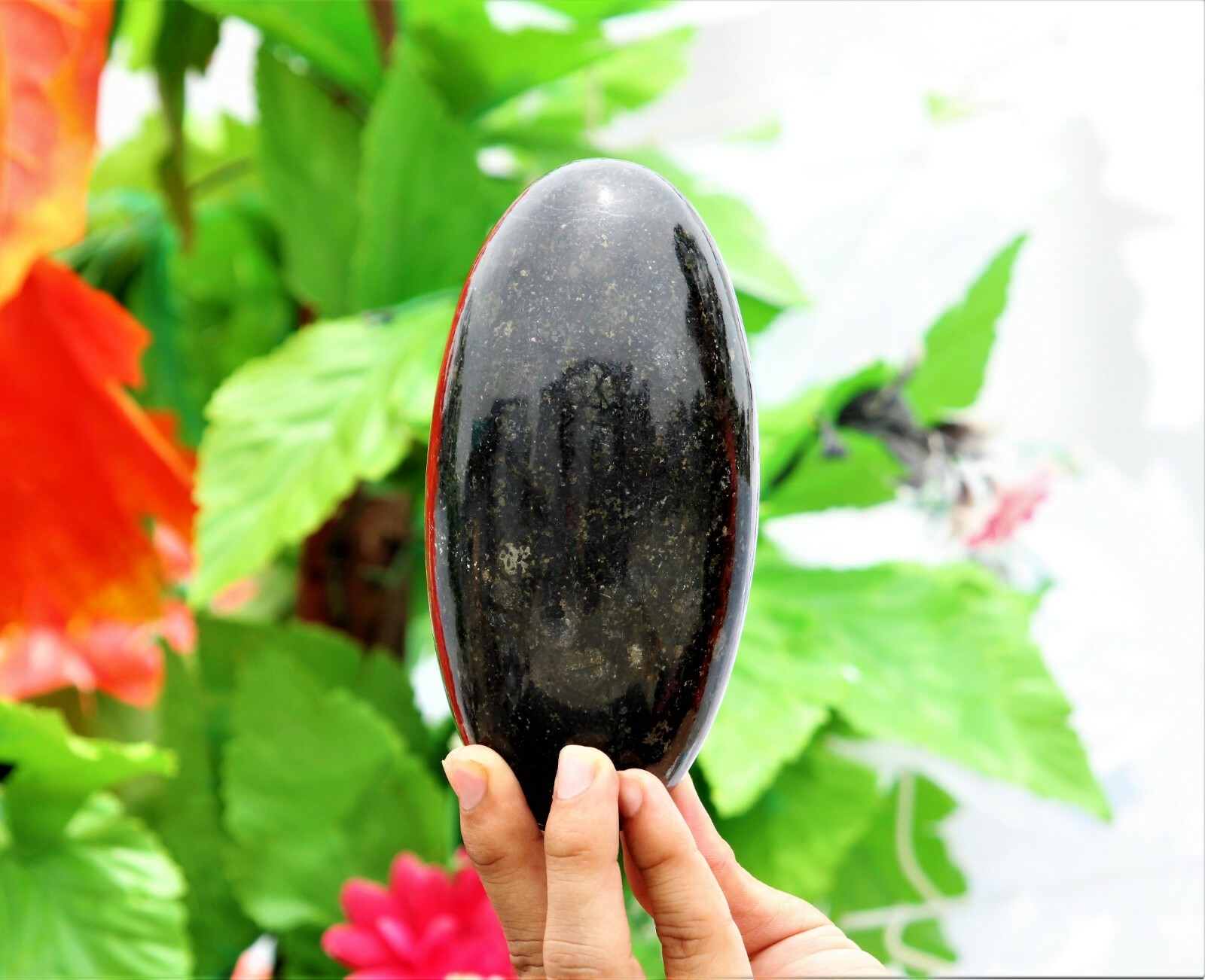 Natural Black Nuummite Stone Sorcerer’s Stone Healing Power Metaphysical Lingam