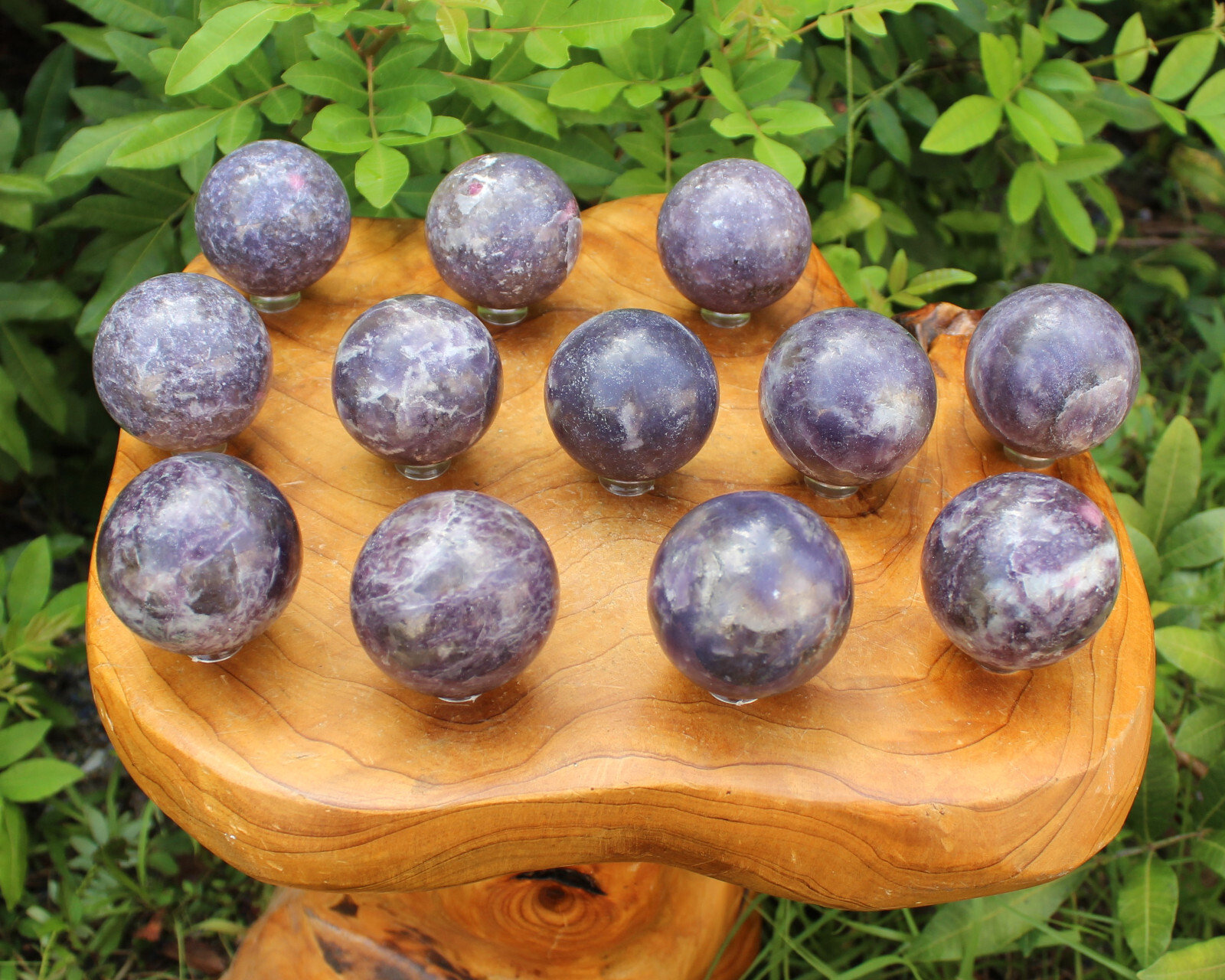 Lepidolite Crystal Sphere LARGE 2″ Sphere + Stand (AA Quality Lepidolite Sphere)
