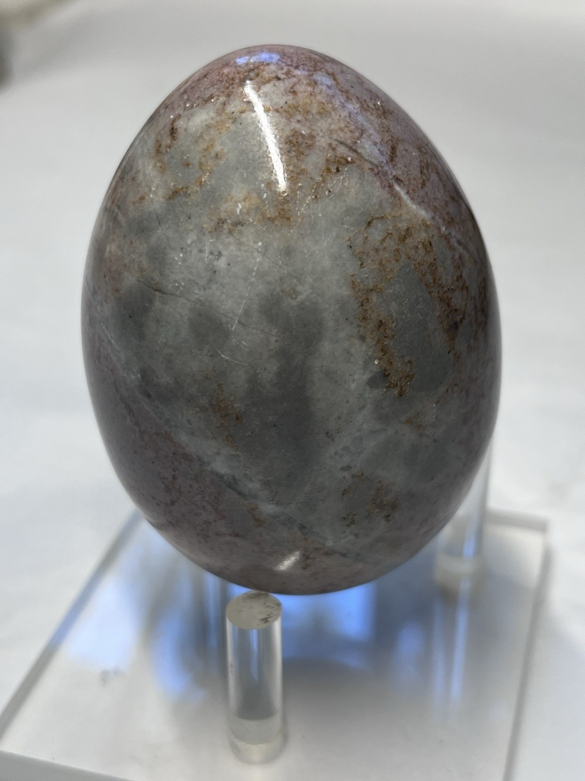 Polished Agate Stone Egg – Unique Natural Gemstone Display Piece (no Stand)