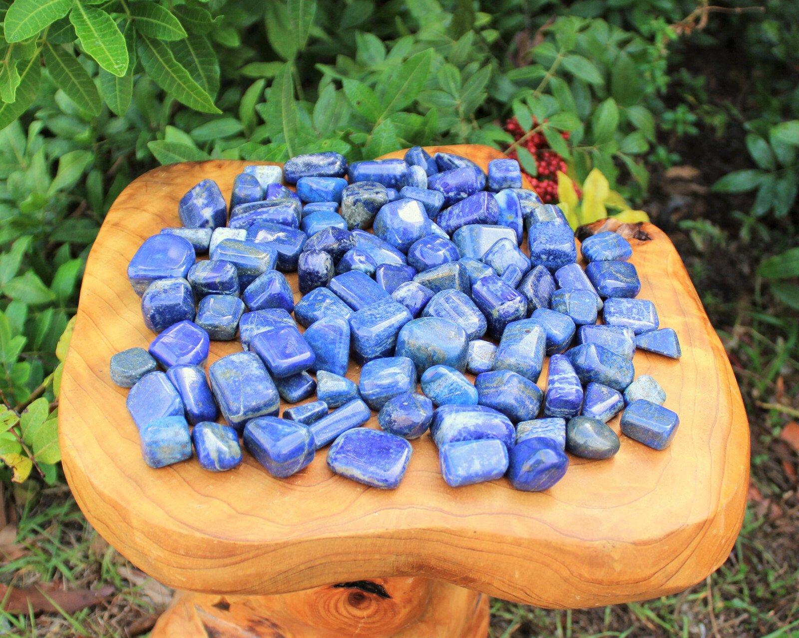 Lapis Lazuli Tumbled Stone: 2 Premium ‘A’ Grade Large Tumble Stones